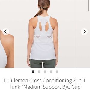 Lululemon Cross Conditioning Tank Top in Dual Blue Tone (Size 6)